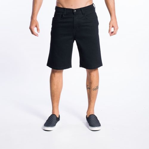Bermuda Quiksilver Jeans Everyday Black Preto