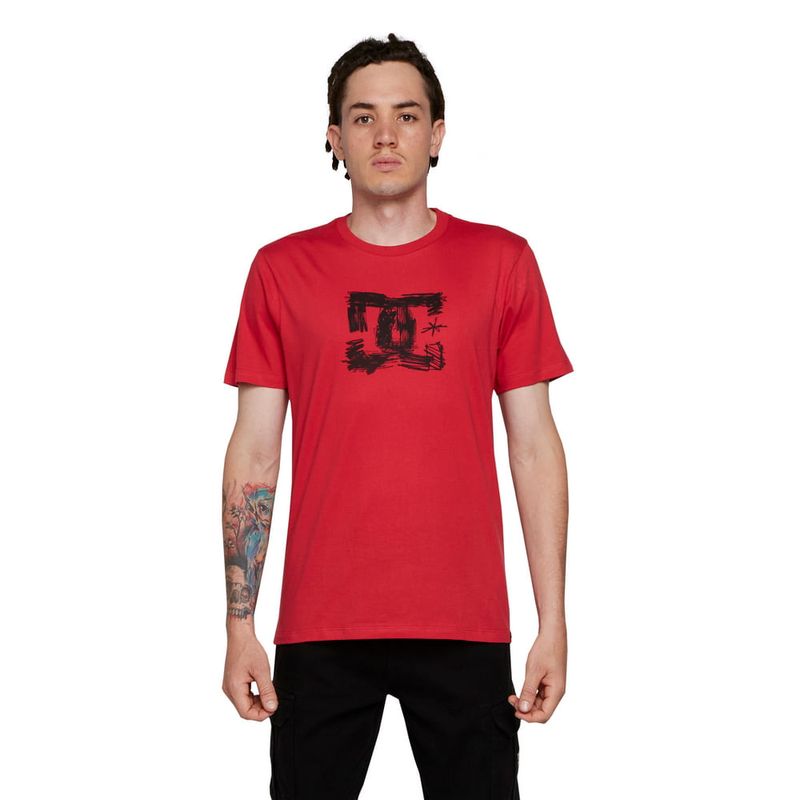 Camiseta-DC-Shoes-M-C-Sketchy-Vermelho-Vermelho-P