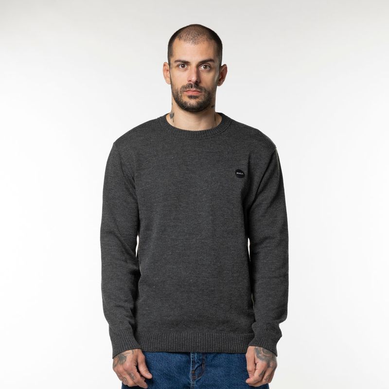Tricot-RVCA-Day-Shift-Heather-Preto-Mescla-PRETO-MESCLA-M