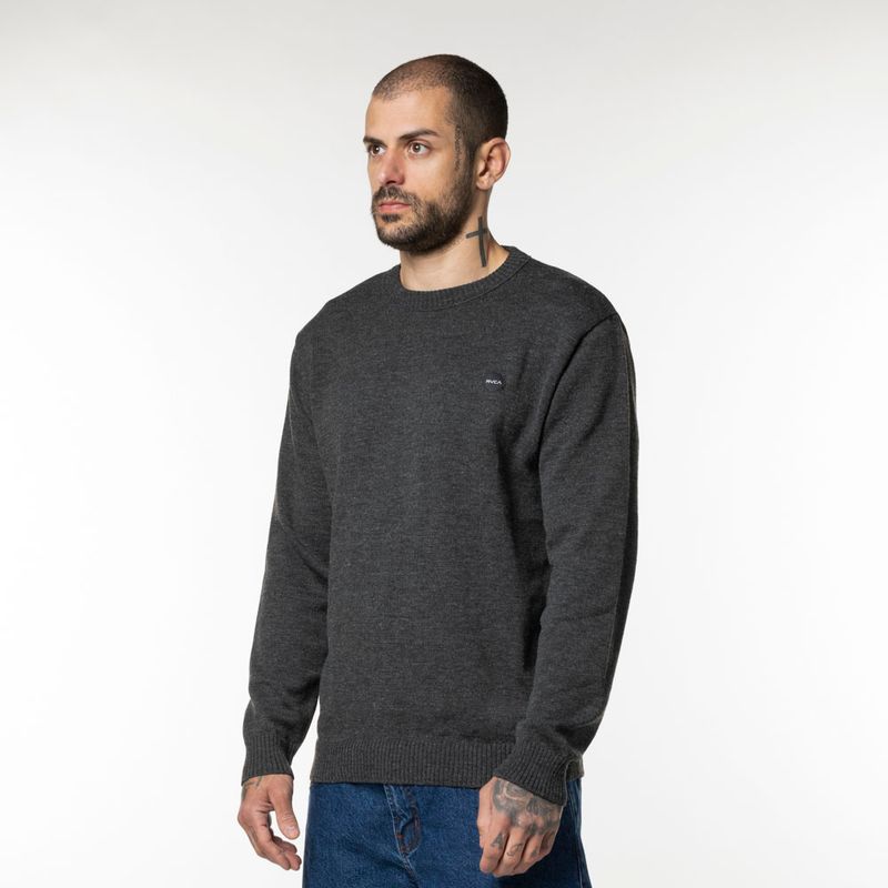Tricot-RVCA-Day-Shift-Heather-Preto-Mescla-PRETO-MESCLA-M