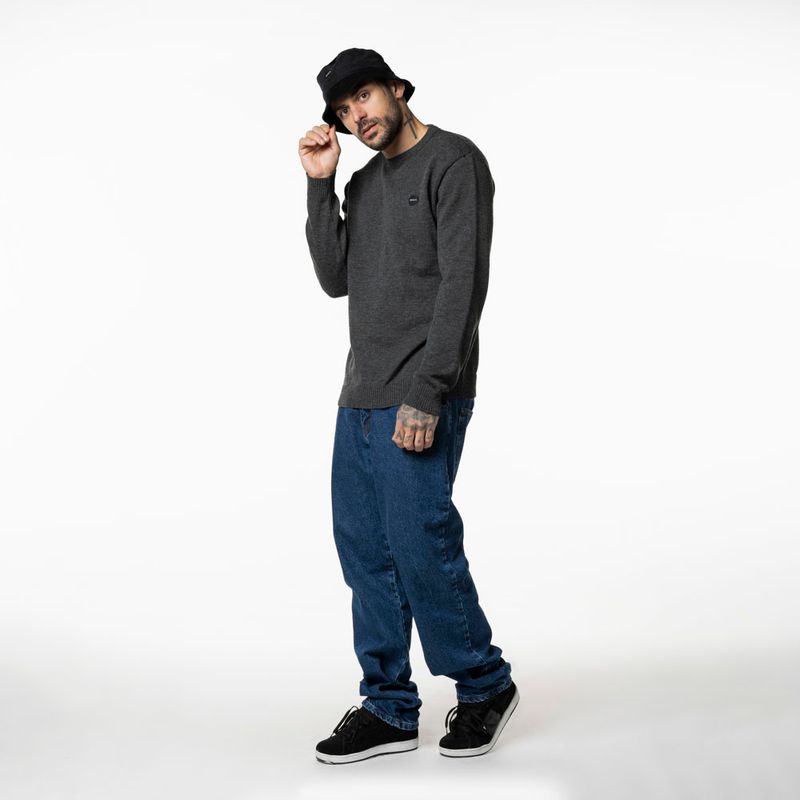 Tricot-RVCA-Day-Shift-Heather-Preto-Mescla-PRETO-MESCLA-M