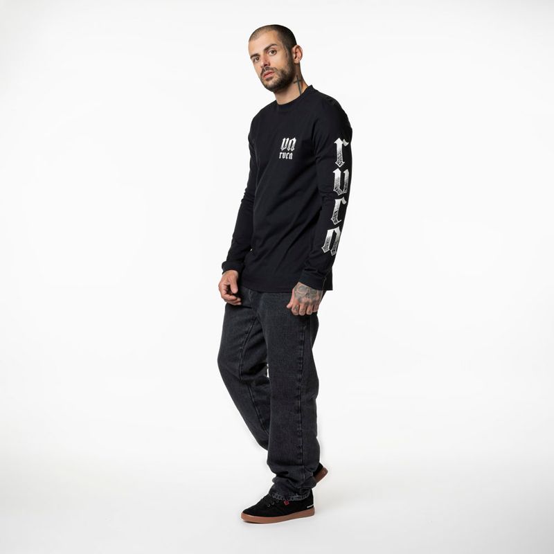 Camiseta-Rvca-M-L-Cousin-Of-Death-Ls-Preto