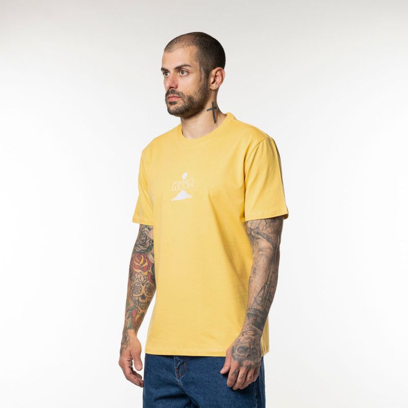 Camiseta-Rvca-M-C-Blue-Lagoon-Mostarda-Mostarda-P