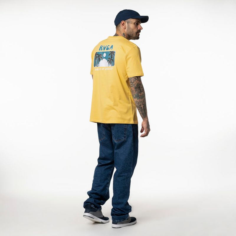 Camiseta-Rvca-M-C-Blue-Lagoon-Mostarda-Mostarda-P