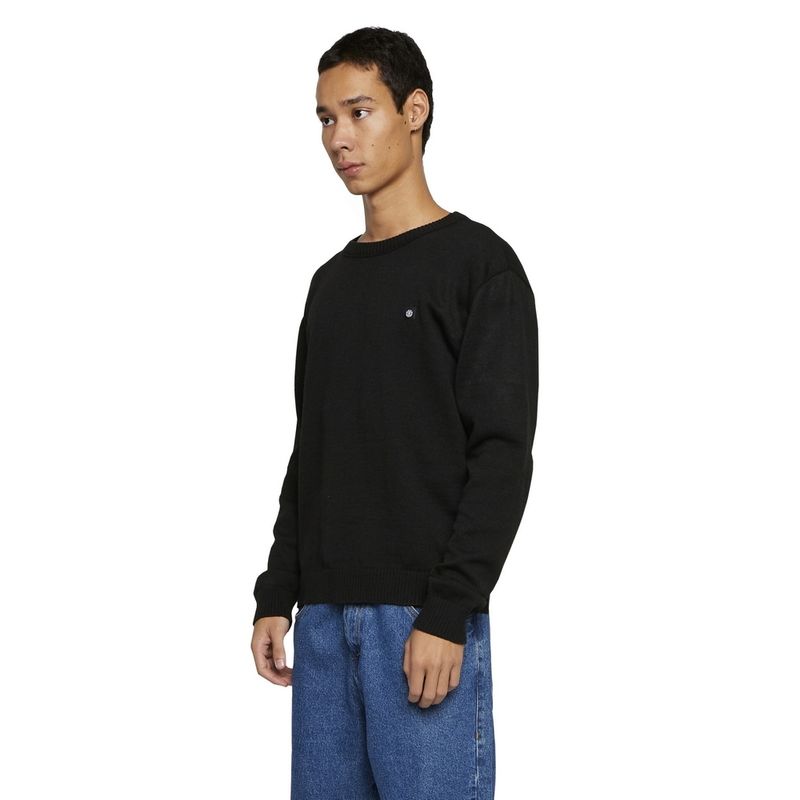Tricot-Element-Classic-Crew-2-Preto-Preto-P
