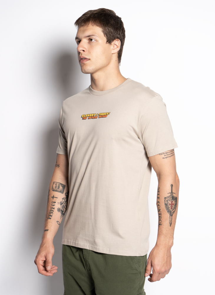 Camiseta-Element-M-C-Happy-Camper-Caqui-Claro