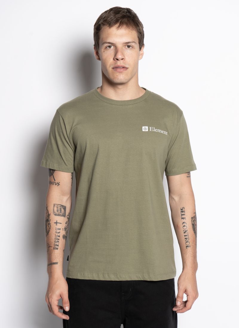 Camiseta-Element-M-C-Classic-Smokey-Bp-Verde-Militar