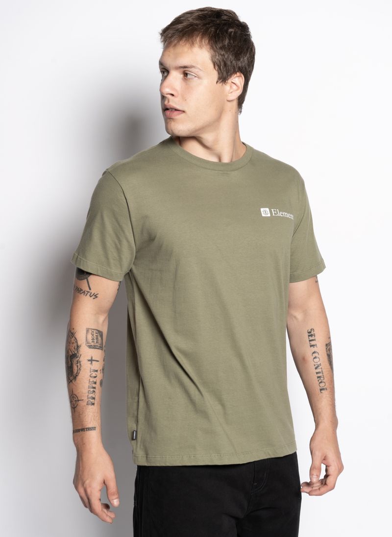 Camiseta-Element-M-C-Classic-Smokey-Bp-Verde-Militar