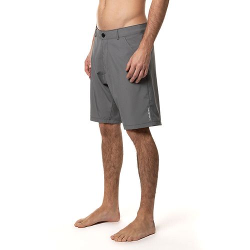 Bermuda Quiksilver Hybrid Fusion Cinza Escuro
