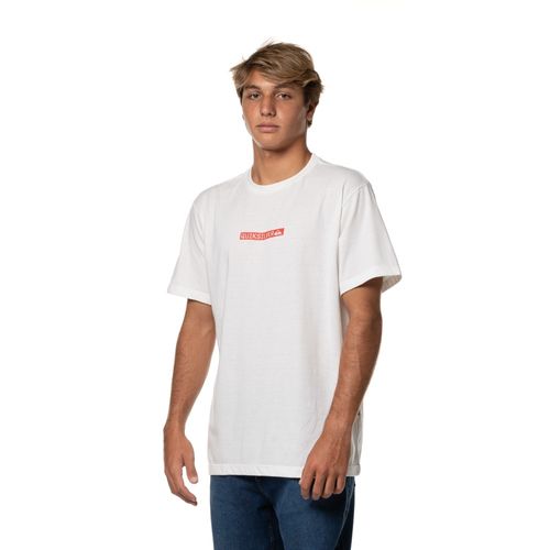 Camiseta Quiksilver M/C Clicker Logo Dna Branco