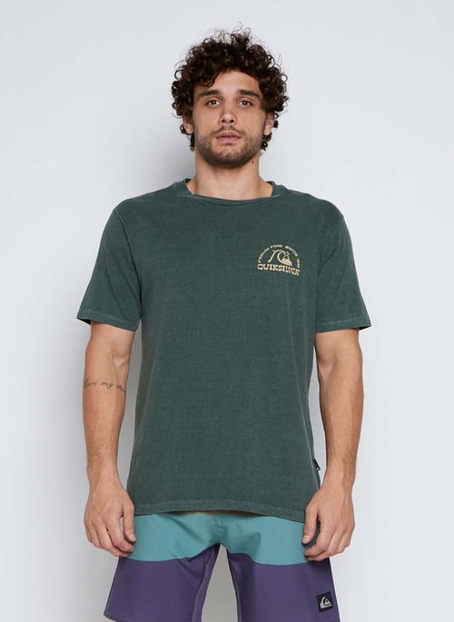 Camiseta Quiksilver M/C New Take Verde Escuro