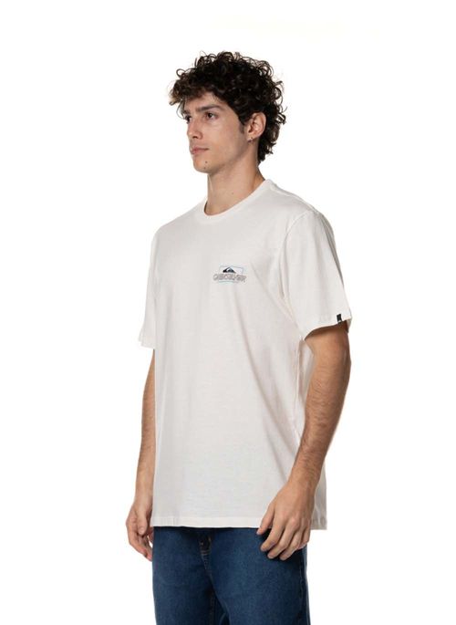 Camiseta Quiksilver M/C Line By Line Off White
