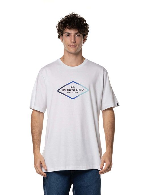 Camiseta Quiksilver M/C Omni Lock New Wave Branco