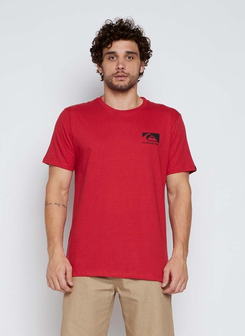 Camiseta Quiksilver M/C Quik Space Logo Vermelho