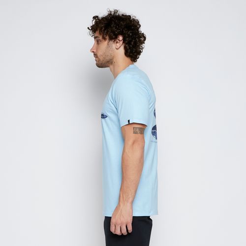 Camiseta Quiksilver M/C Boardrack Azul Claro