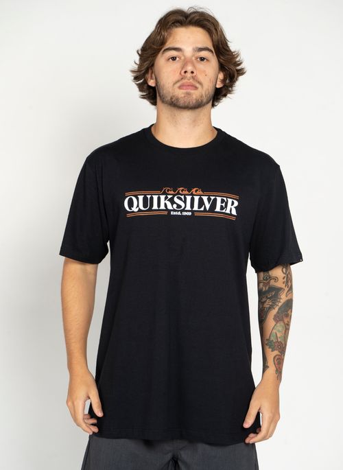 Camiseta Quiksilver M/C Gradiente Line Preto