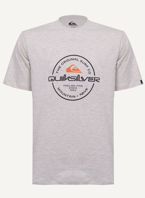 Camiseta Quiksilver M/C Circle Up Cinza Claro Mescla