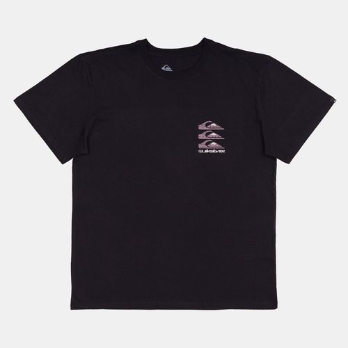 Camiseta Quiksilver M/C Vertical Logos Ps Preto