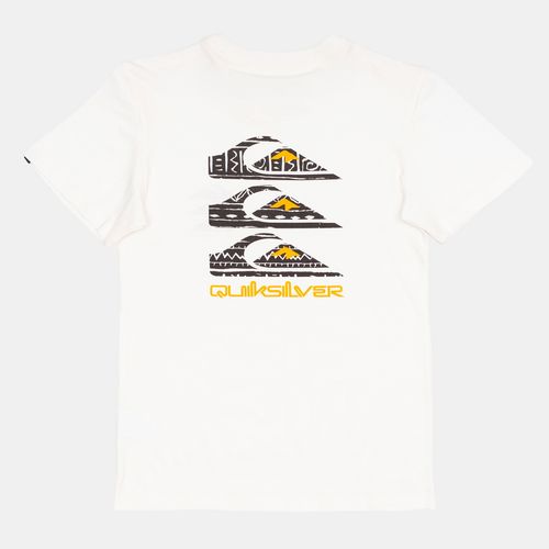Camiseta Quiksilver M/C Vertical Logos Tn Snow White