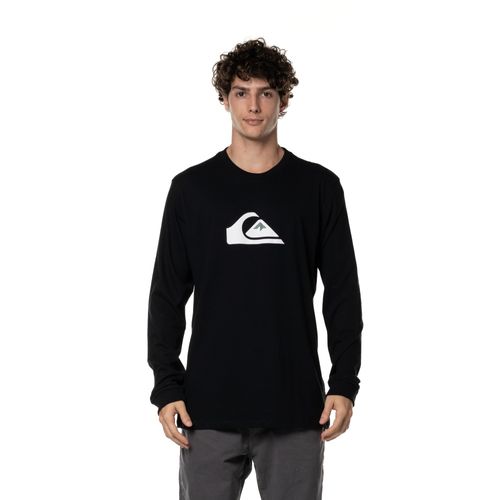 Camiseta Quiksilver M/L Comp Logo Preto