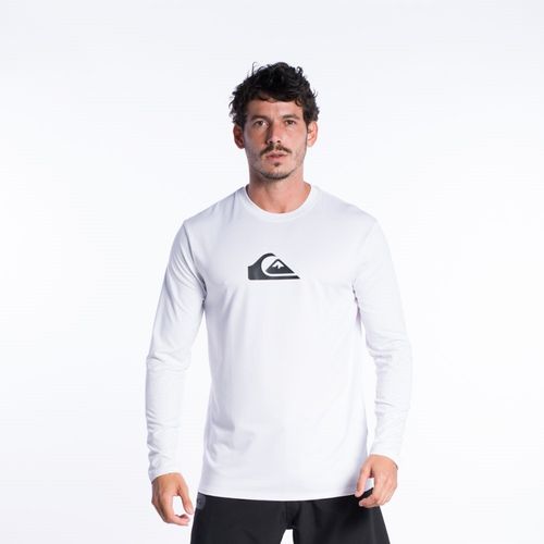 Camiseta Quiksilver Surf M/L Solid Streak Ls White