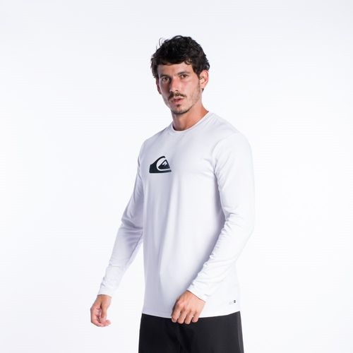 Camiseta Quiksilver Surf M/L Solid Streak Ls White