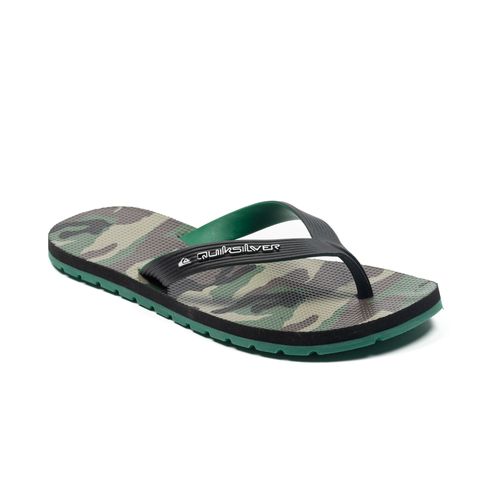 Chinelo Quiksilver Layback Rubber Camo Preto