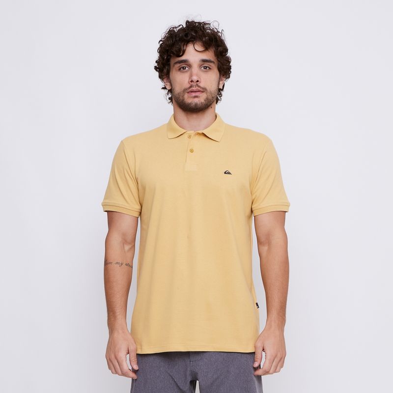 Polo-Quiksilver-M-C-Embroidery-Piquet-Mostarda-Mostarda-M