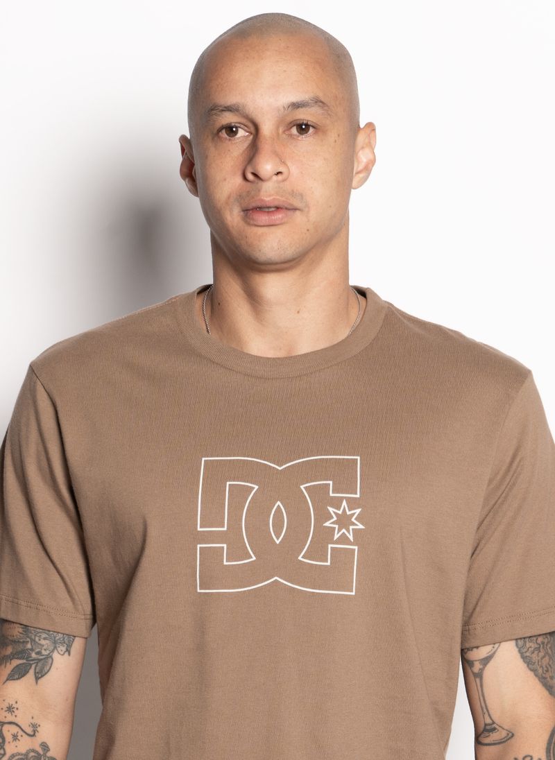 Camiseta-Dc-Shoes-M-C-Dc-Outline-Star-Marrom-P