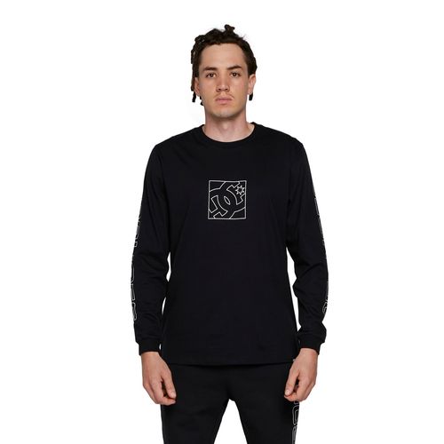 Camiseta DC Shoes M/L Static Outline Star Preto