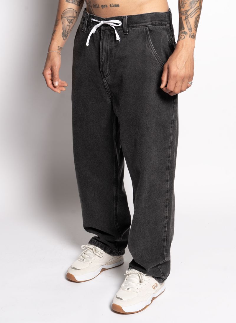 Calca-Jeans-Dc-Shoes-Oversize-Acid-Black-Cinza-Escuro-CINZA-ESCURO-40