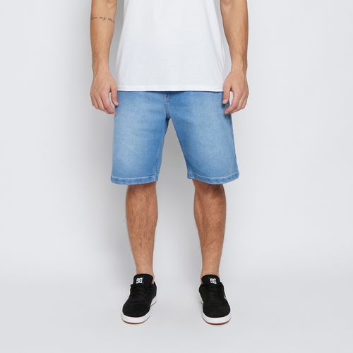 Bermuda Quiksilver Jeans Everyday Delavê Azul Claro