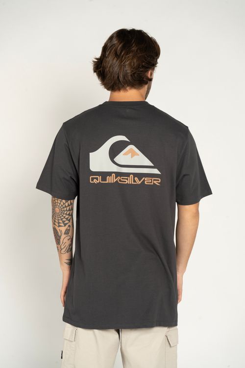 Camiseta Quiksilver M/C Omni Logo Cinza Escuro
