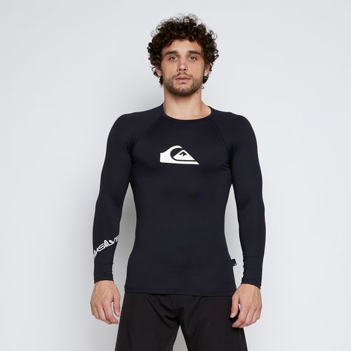 Camiseta Quiksilver Surf M/L All Times Preto