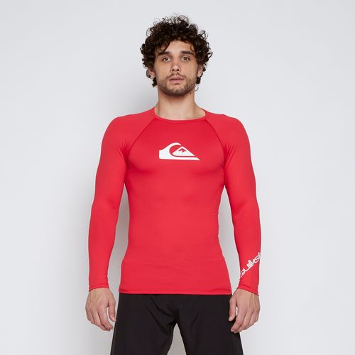 Camiseta Quiksilver Surf M/L All Times Vermelho