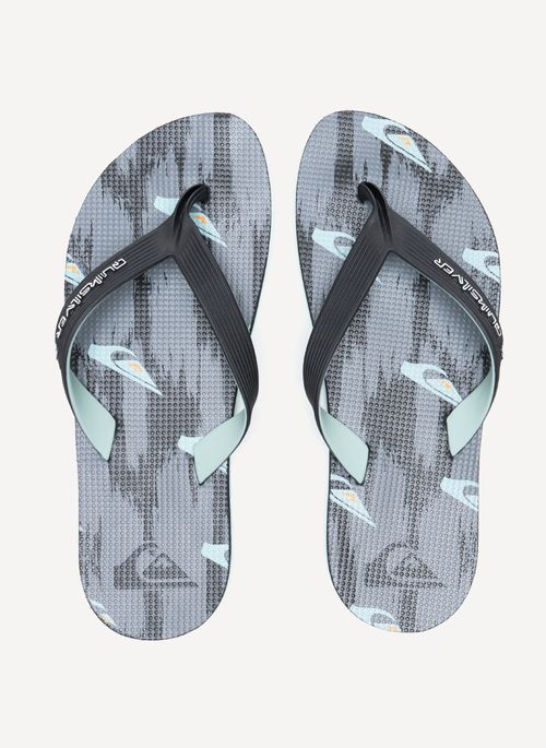 Chinelo Quiksilver Layback Rubber Roots Cinza Escuro