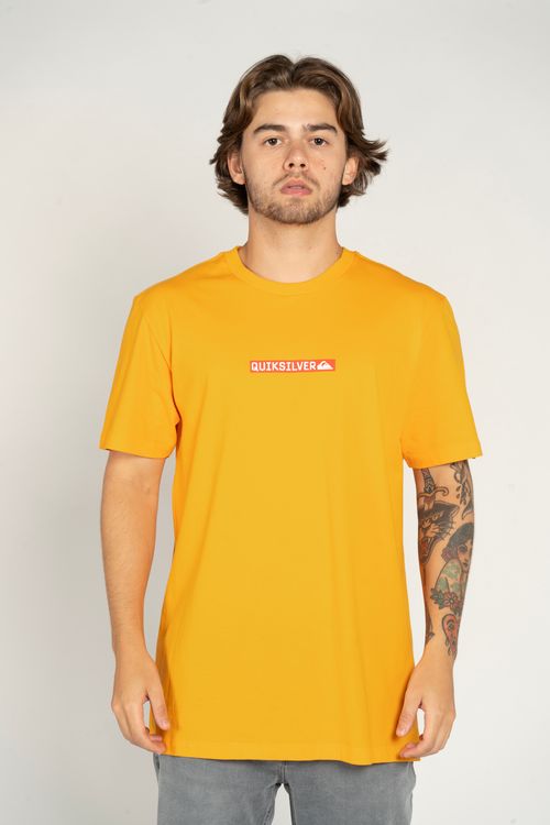 Camiseta Quiksilver M/C Clicker Logo Dna Amarelo