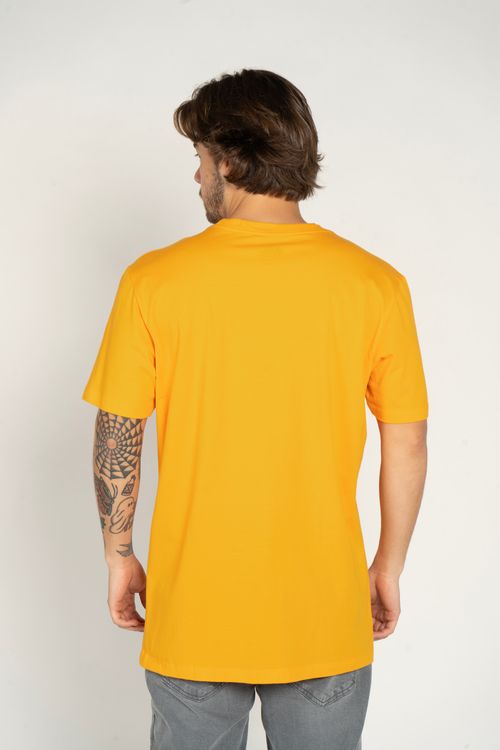 Camiseta Quiksilver M/C Clicker Logo Dna Amarelo