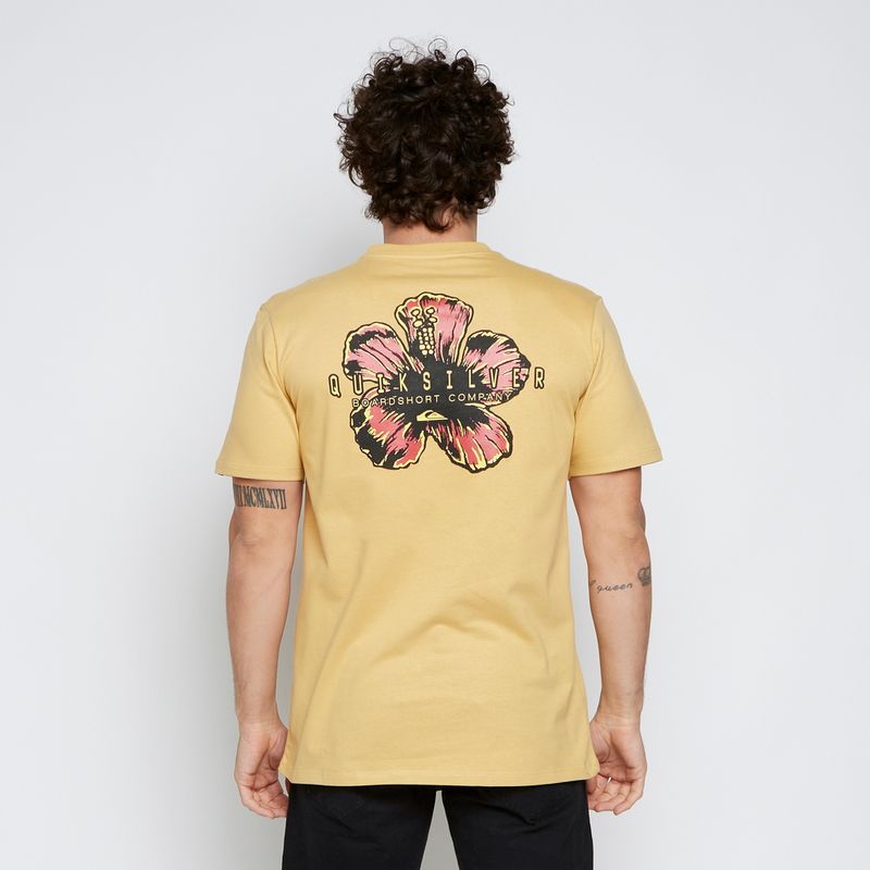 Camiseta-Quiksilver-M-C-Hibiscus-Pop-Mostarda-P