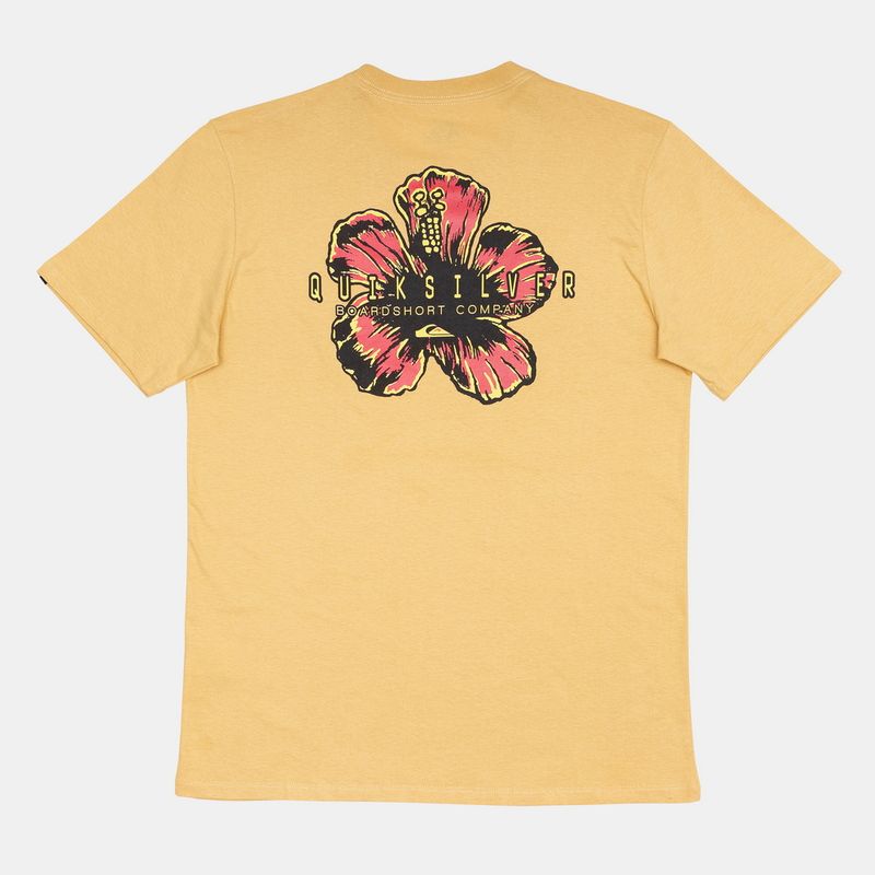 Camiseta-Quiksilver-M-C-Hibiscus-Pop-Mostarda-P