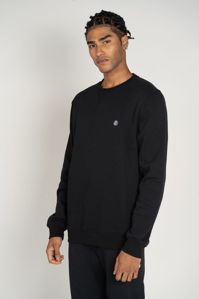Moletom-Element-Care-Emb-Logo-Chest-Crew-Preto-Preto-P