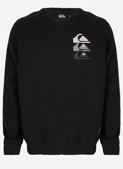 Moletom Quiksilver Care Three Logo Preto
