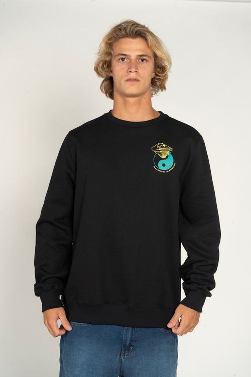 Moletom Quiksilver Care Hypnotic Wave Preto