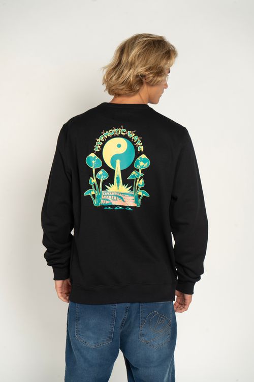 Moletom Quiksilver Care Hypnotic Wave Preto