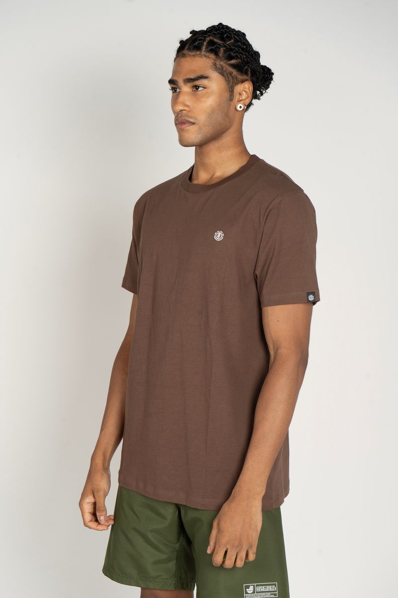Camiseta-Element-M-C-Mini-Emb-Marrom-Escuro-P