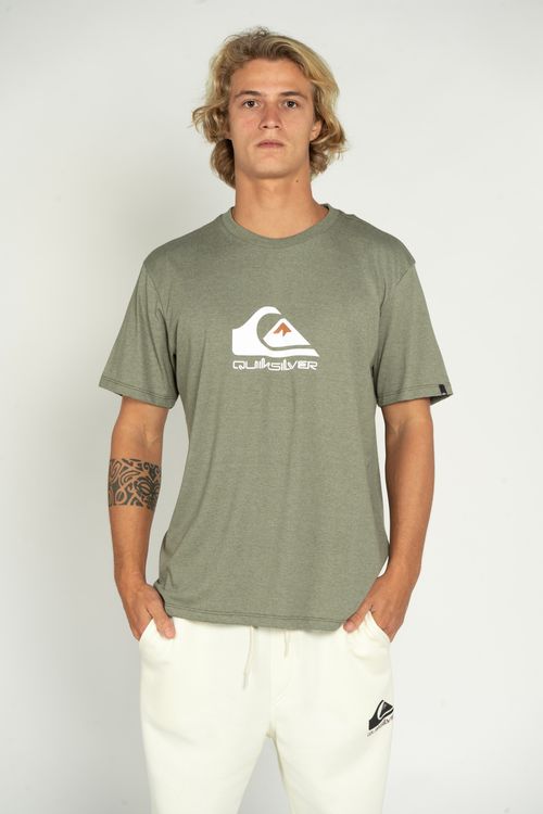 Camiseta Quiksilver M/C Full Logo Verde Escuro Mescla
