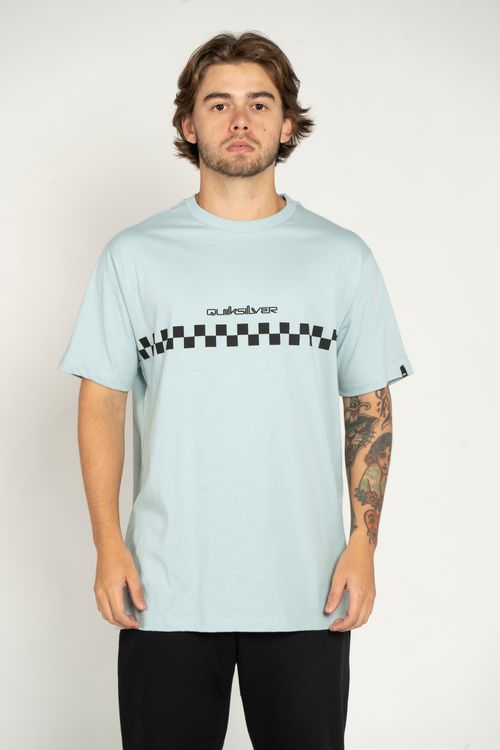 Camiseta Quiksilver M/C Checker Azul Claro