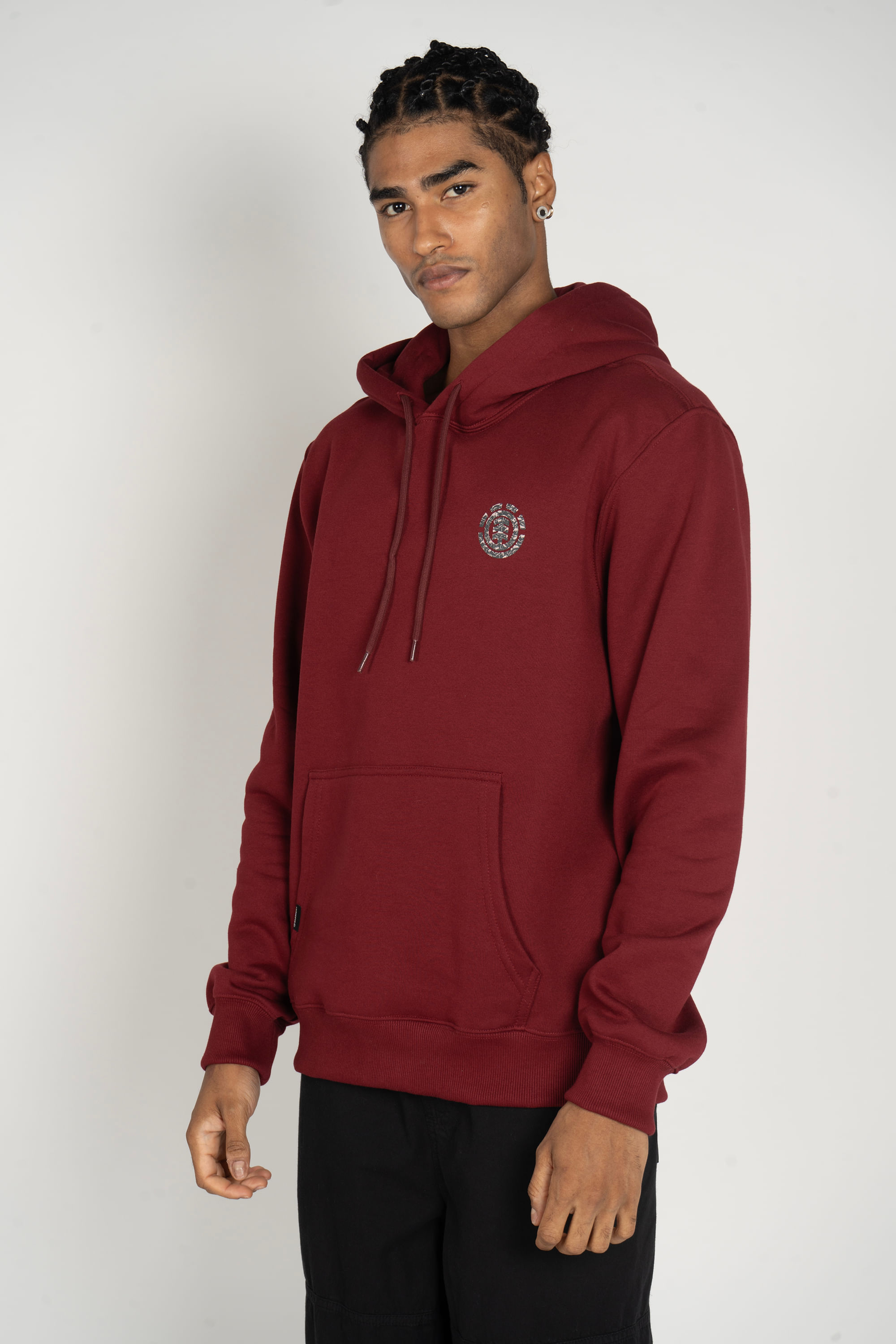 Capuz Masculino Moletom Element Vermelho Moletom Element Fech