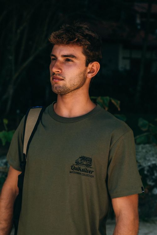 Camiseta Quiksilver M/C No Maps Verde Escuro
