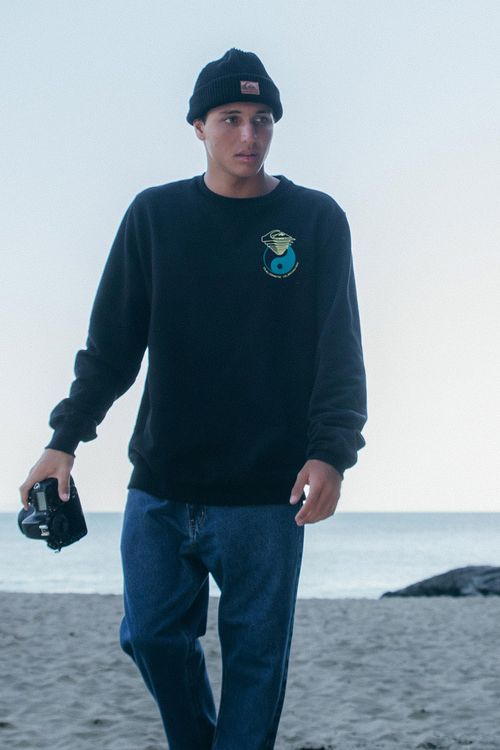 Moletom Quiksilver Care Hypnotic Wave Preto